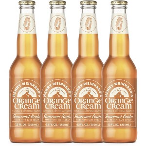 Henry Weinhard's Orange Cream Soda 4 Pack | 12oz Glass Bottles | Classic American Flavor | Premium Craft Soda - 1 of 1