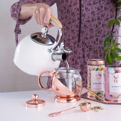 Presley Light Blue Stainless Steel Whistling Tea Kettle