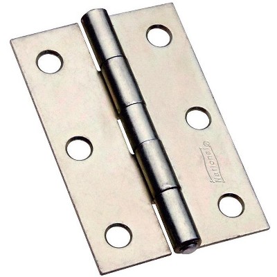 National Hardware 3 in. L Zinc-Plated Silver Door Hinge 1 pk