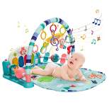 Costway Baby Gym Play Mat Kick & Play Piano Gym Mat Activity Center for Infants Pink
