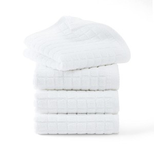 TOWN & COUNTRY EVERYDAY 4-Piece Textured Windowpane Washcloth Set - 1 of 4