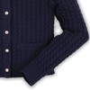 Hope & Henry Girls' Organic Cotton Long Sleeve Classic Cable Cardigan Sweater, Infant - image 3 of 4