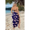 LA LEELA Women's Beachwear Summer Beach Santa Sarong Bikini Coverups Wrap Swimwear Swim Cover Up Wraps Christmas for Women One Size Allover Hibiscus, - 3 of 4