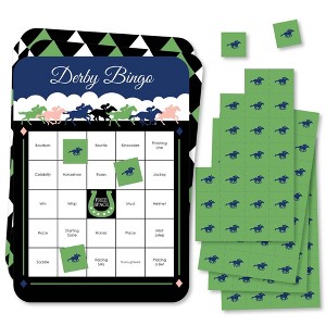 Big Dot of Happiness Kentucky Horse Derby - Bar Bingo Cards and Markers - Horse Race Party Bingo Game - Set of 18 - 1 of 4