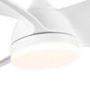 YUHAO 42 in. Indoor Modern Contemporary Matte White ABS Blades Integrated Dimmable LED Ceiling Fan with Light and Remote Control - 3 of 4