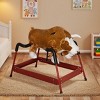 TopComfy Baby Bouncers and Rockers Kids Spring Rocking Toy Cow Design with Supportive Frame and Active for Kids, Brown, 32.7"*11.23"*19.7" - 2 of 4
