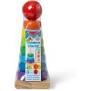 Rainbow Wooden Ring Stacker Toy, Colorful Educational Stacking Rings for Toddlers Ages 2+ - 3 of 4
