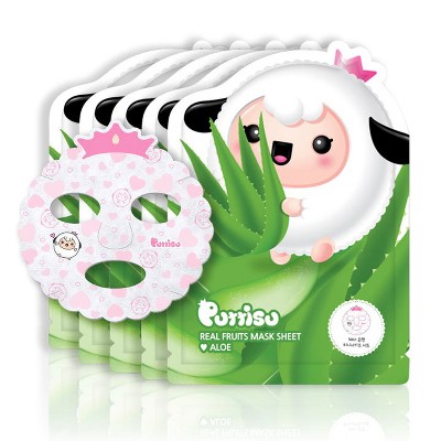 Puttisu Real Fruit Kids Facial Mask Sheet - Aloe