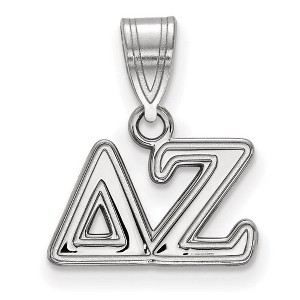 Black Bow Jewelry Sterling Silver Delta Zeta Greek Life Medium Pendant - 1 of 3