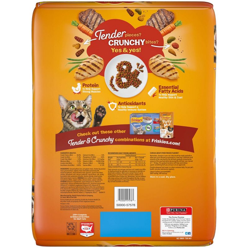 Friskies Tender &#38; Crunchy with Flavors Chicken,Beef,Carrots&#38;Green Beans Adult Complete &#38; Balanced Dry Cat Food - 16lbs, 3 of 8