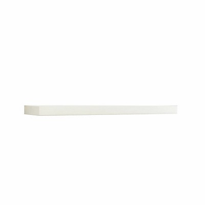 InPlace 36" Decorative Floating Shelf: Modern White, Wood Composite, 10" Depth