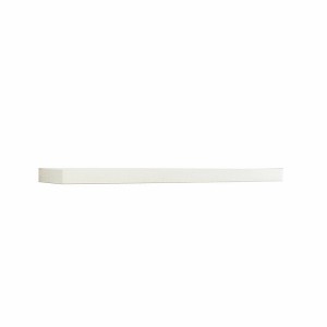 InPlace 36" Decorative Floating Shelf: Modern White, Wood Composite, 10" Depth - 1 of 3