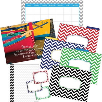 Barker Creek 109pc Chevron Nautical Office per Classroom Set