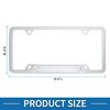 Unique Bargains Aluminium Alloy License Plate Holder with Slot Mirror Polished License Plate Holder Silver Tone - 3 of 4