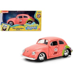 1959 Volkswagen Beetle "Patrick Star" Livery Pink "SpongeBob SquarePants" (1999-Current) TV 1/32 Diecast Model Car by Jada - 1 of 4