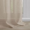 Gracie Mills Taliesin Floral Cuff Tab Top Faux Linen Sheer Solid Curtain Panel - 4 of 4