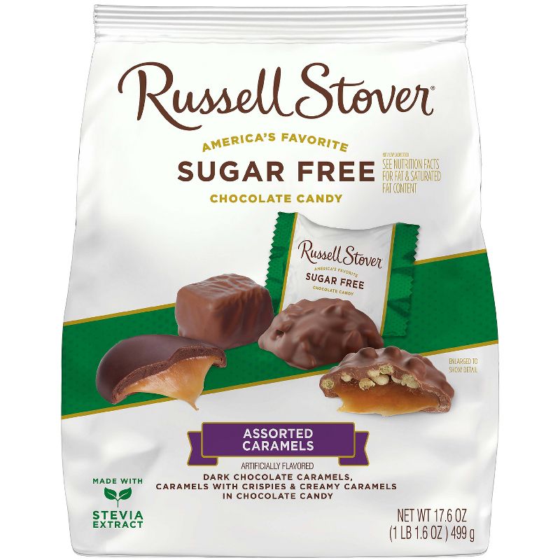Russell Stover Sugar Free Assorted Candy Caramels Standup Bag - 17.6oz, 2 of 7