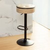 CAVINAS Round Storage Bar Stool, Height Adjustable Barstool, 360° Counter Height Swivel Dining Chair, PU Leather Padded Seat, Armless Bar Chair- 2PCS - 3 of 4