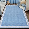 homfan Scalloped Washable Rug w/ Non-Slip Back - Modern Low-Pile Carpet for Living Room, Bedroom - 2 of 4