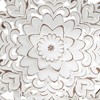 3pc Medallion Trio Wood Wall Decor Set Panel Natural/White - Madison Park: Carved Floral, Vintage Look - 3 of 4