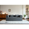 Corduroy Convertible Sleeper Sofa Bed with Cylindrical Pillow and Fixed-Shape Frame - 3 of 4