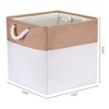 REGALWOVEN Square Fabric Collapsible Storage Basket Bin with Handle for Shelves Closet - 4 of 4