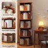 PAGED 5 Tier Rotating Bookshelf 360°Display Round Spinning Bookcase with Ample Storage Space, Corner Bookshelf for Home Office, Study - 2 of 4