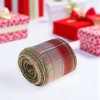 Unique Bargains Gift Wrap Ribbons Gold Edging Faux Linen 179.13"x2.36" 1 Pc - 2 of 4