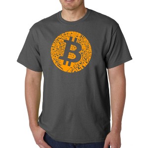 LA Pop Art Men's Word Art T-shirt - Bitcoin - 1 of 4