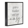 Stupell Industries Grab Blanket Get Cozy Phrase Framed Giclee Art, Black, 12" x 12" - 2 of 4