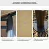 Gulches 10' x 13' Outdoor Patio Gazebo Canopy Shelter with 6 Removable Sidewalls, & Steel Frame for Garden, Lawn, Backyard and Deck, Khaki - 3 of 4