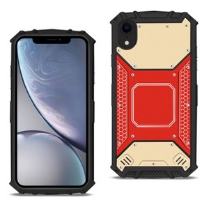 Reiko Apple iPhone XR Metallic Front Cover Case in Red & Gold - 1 of 4