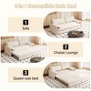 Kumasinova 3-in-1 Convertible Sleeper Sofa Bed – Queen-Size Pull-Out, Velvet Upholstered Couch with Storage Bag, Multi-Functional Loveseat Bed - 3 of 4