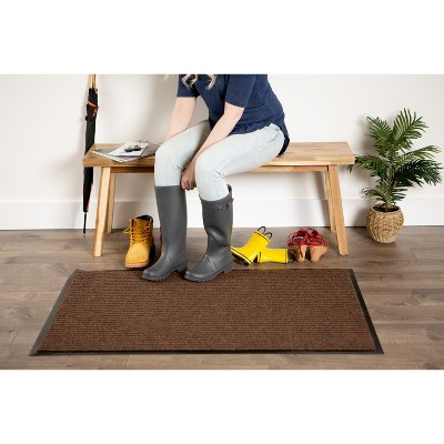 Seasonal Charm Ribbed Polypropylene Doormat 30x48 - Brown