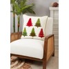 Saro Lifestyle Saro Lifestyle Cotton Throw Pillow Cover With Christmas Tree Embroidery - 3 of 3