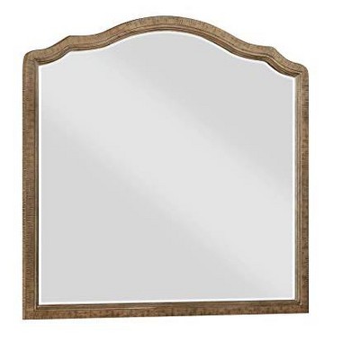 Wallace & Bay Haynes Gray Mirror with Arched Distressed Wood Frame