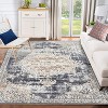 Washable Vintage Oriental Medallion Area Rug, Distressed Neutral Thin Large Rug for Living Room, Bedroom, Dining Room, Home Office Decor - 2 of 4