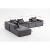 CAVINAS Comfy Corduroy Sofa with 5 Seaters,U Shape Sectional Sofa with Flexible Modular Configuration,Sofa Couch for Living Room Furniture - 4 of 4