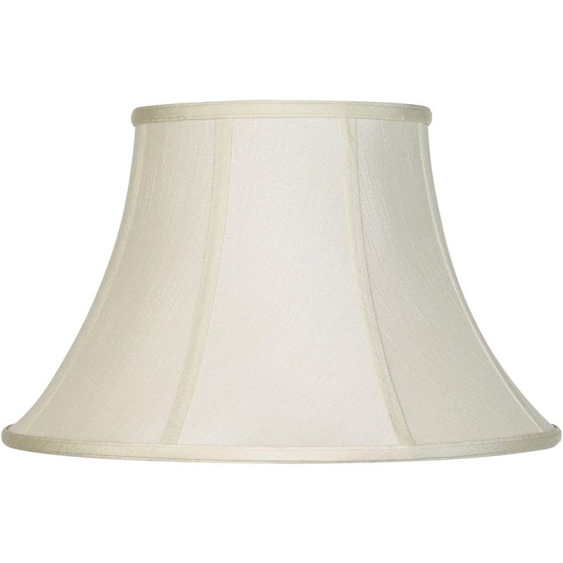 Imperial Shade Set of 2 Bell Lamp Shades Cream Large 9" Top x 17" Bottom x 11" Slant x 10.5" High Spider with Replacement Harp and Finial Fitting, 3 of 8