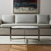 HomeRoots 30" White and Silver Genuine Marble and Aluminum Round Cross Legs Coffee Table - 2 of 4