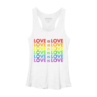 Adult Design By Humans Pride Love is Love By Luckyst Racerback Tank Top - White Heather - X Small