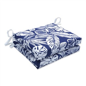 Set of 2 Delray Outdoor/Indoor Squared Corners Seat Cushions - Pillow Perfect - 1 of 4