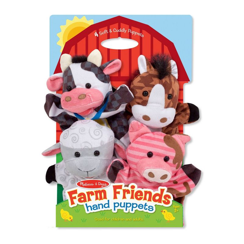 Melissa &#38; Doug Farm Friends Hand Puppets (Set of 4) - Cow, Horse, Sheep, and Pig, 4 of 11