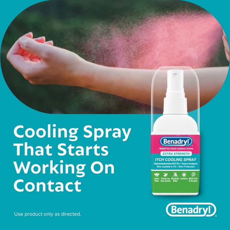 Benadryl Extra Strength Anti-Itch Cooling Spray - Travel Size - 2 fl oz, 6 of 11