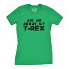 Womens Ask Me About My Trex T shirt Funny Cool Dinosaur Flip Graphic Novelty Tee - Crazy Dog Women's T Shirt - 2 of 4