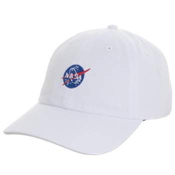 NASA  Plain white embroidered Logo unisex Adjustable Baseball Hat