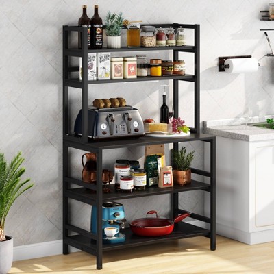 LITTLE TREE 5 Tier Kitchen Baker's Rack Black
