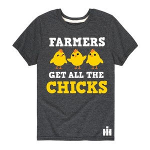 Boys' - Case IH - Farmers Get all the Chicks Short Sleeve Graphic T-Shirt - 1 of 4