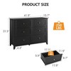 6 Chest of Drawer Dresser, Modern Dresser with Deep Drawers and Nickel Round Handle, Wood Organizer Storage Cabinet - 2 of 4
