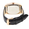 Peugeot Mens Vintage 49mm x 38mm Rose Gold Tonneau Shaped Watch with Black Leather Band - 4 of 4